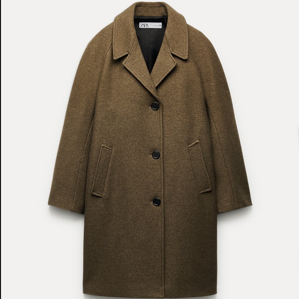 Minimalist Wool Blend Coat